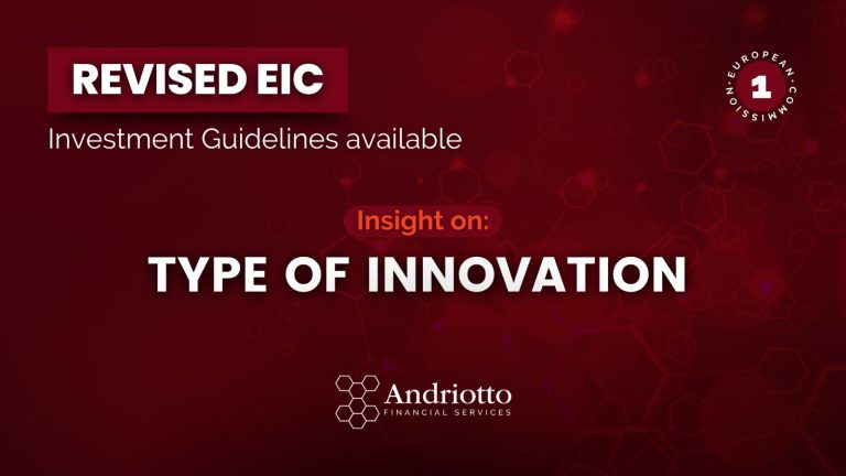 Revised EIC Investment Guidelines (2022): 1. TYPES OF INNOVATION
