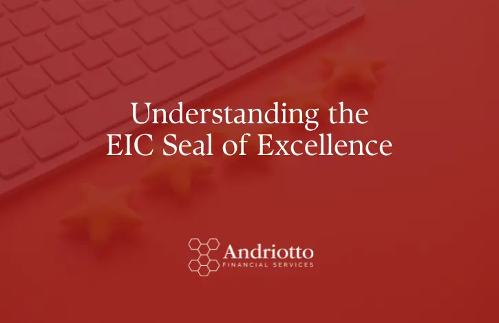 red background with title "Understanding the EIC Seal of Excellence"