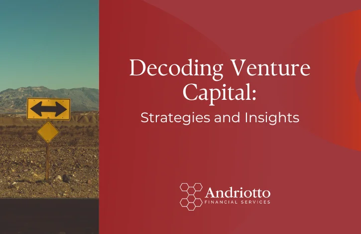 red background with title" Unleashing the AI Revolution: Decoding Venture Capital: Strategies and Insights"