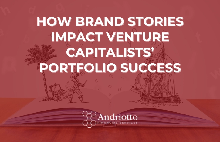 In the background, there is a picture of a pirate ready to attack a ship and in the foreground there is the article's title: "How Brand Stories Impact Venture Capitalists’ Portfolio Success"